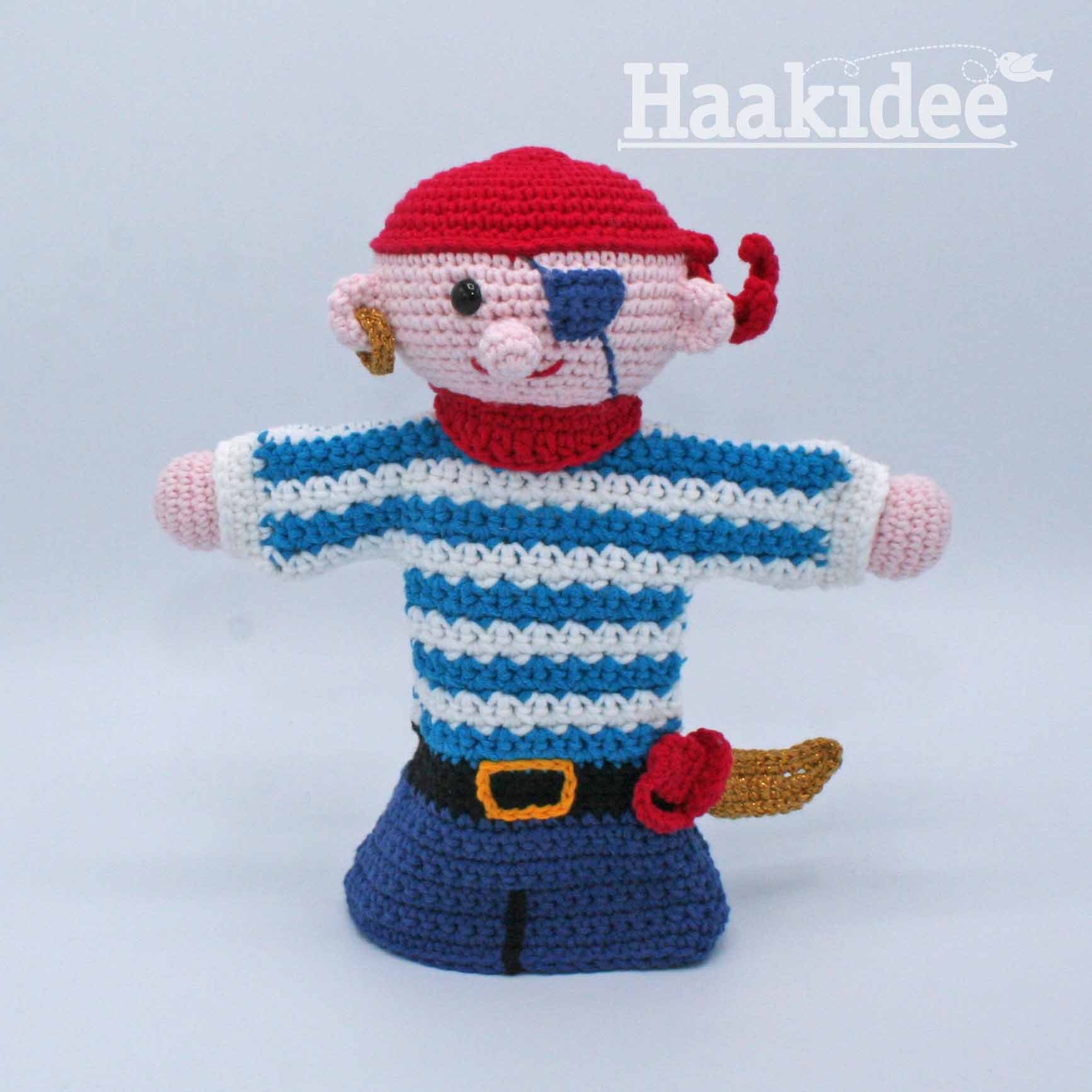 hardop Advertentie Grace Haakpatroon Handpop Pim Piraat - Haakidee